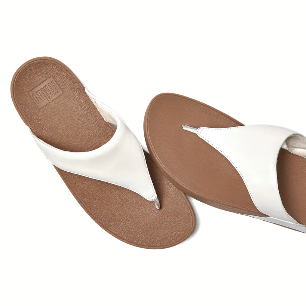 FitFlop Lulu Leather Toepost White