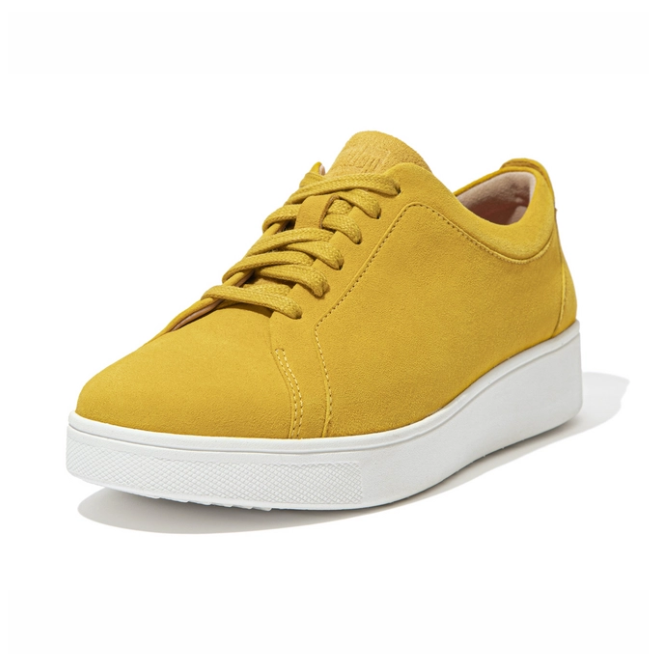 FitFlop Rally Suede Sneakers Sunshine Yellow