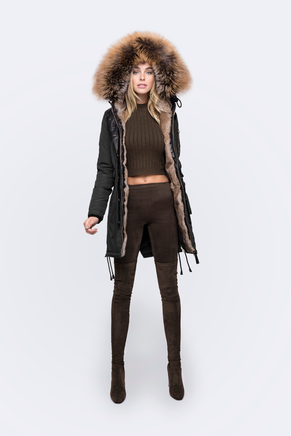 Nicole Benisti Brera Parka, Black/Golden
