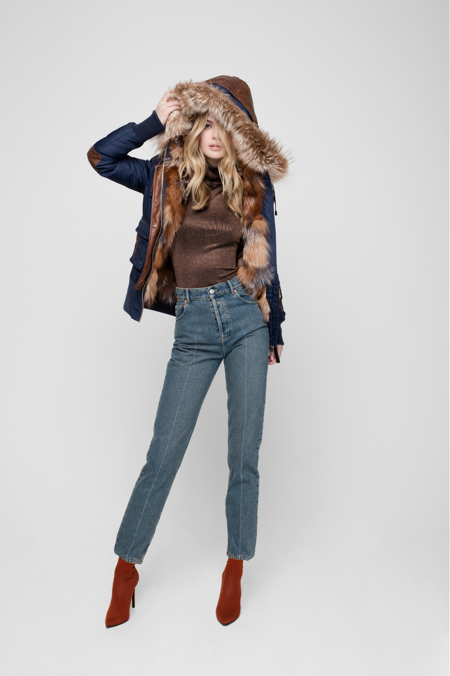Nicole Benisti Mayfair, Navy/Caramel Fox