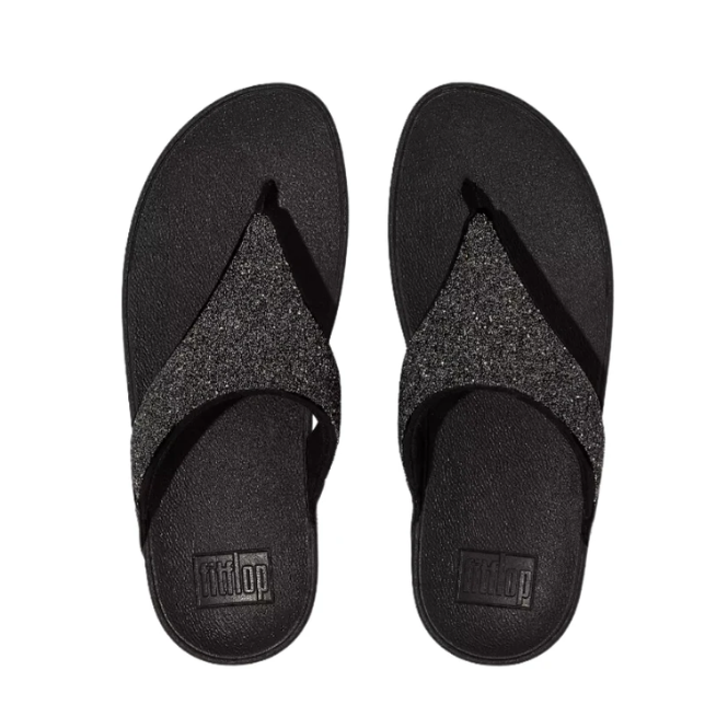 FitFlop Lulu Shimmerlux T-Post All Black 37