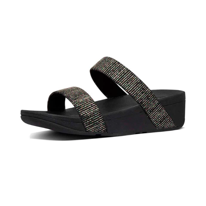 FitFlop Lottie Slide Glitsy Black