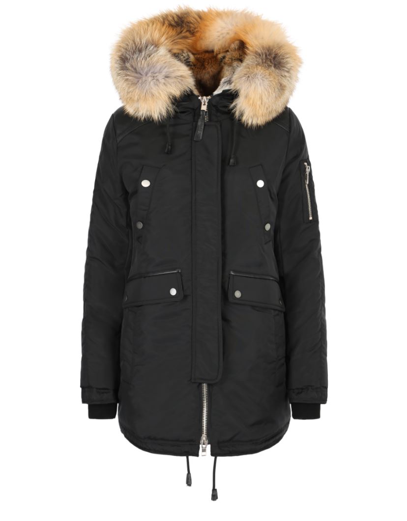 Nicole Benisti Melrose Parka, Black/Golden