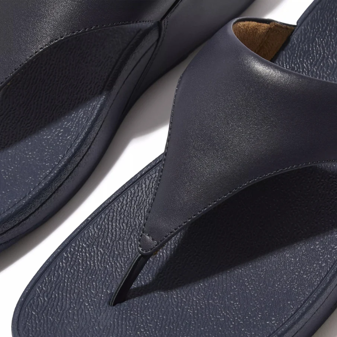 FitFlop Lulu Leather Toepost Deepest blue
