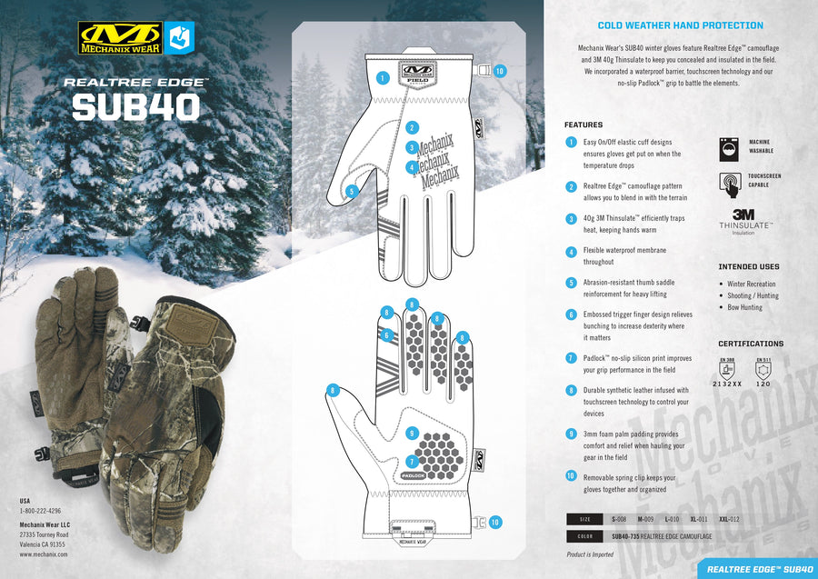 Mechanix REALTREE EDGE™ SUB40