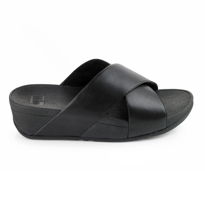 Fitflop Lulu Cross Slide Sandal Lth Black