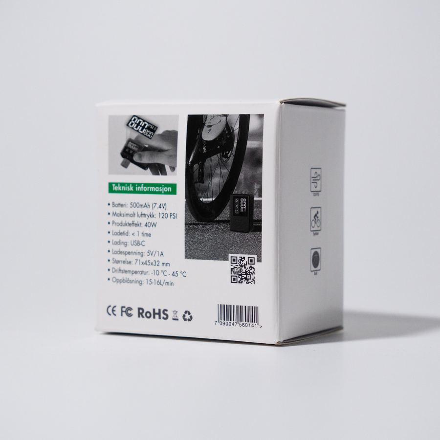 SmartPump Mini Elektrisk sykkelpumpe