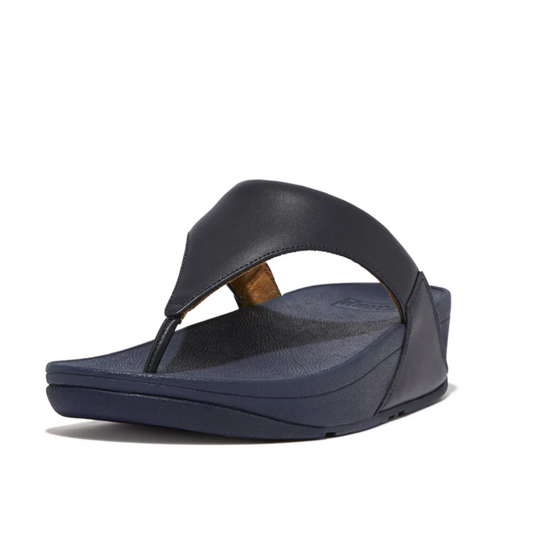 FitFlop Lulu Leather Toepost Deepest blue