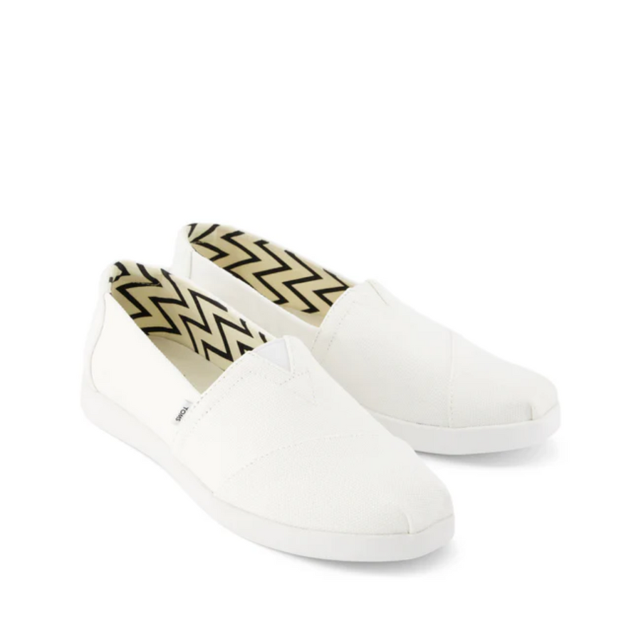Toms Alpargata Plus White Recycled Cotton Canvas