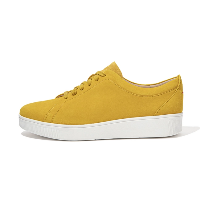 FitFlop Rally Suede Sneakers Sunshine Yellow
