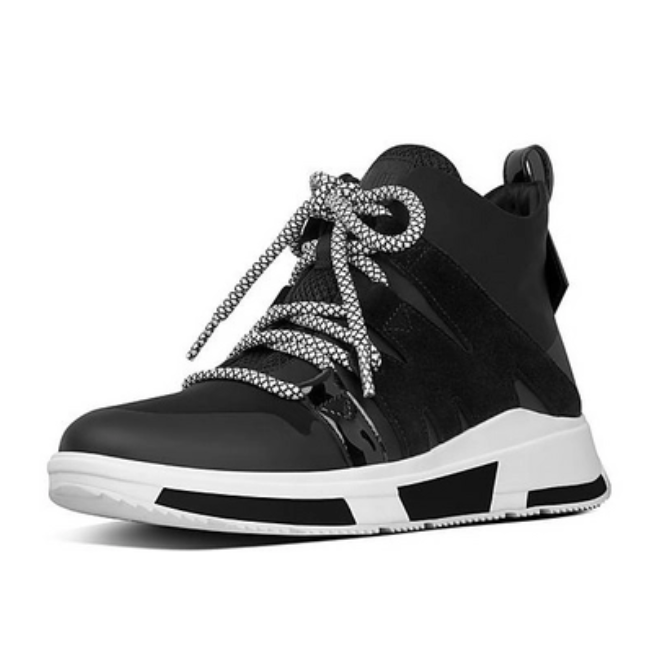 FitFlop Carita High-Top Sneaker Black