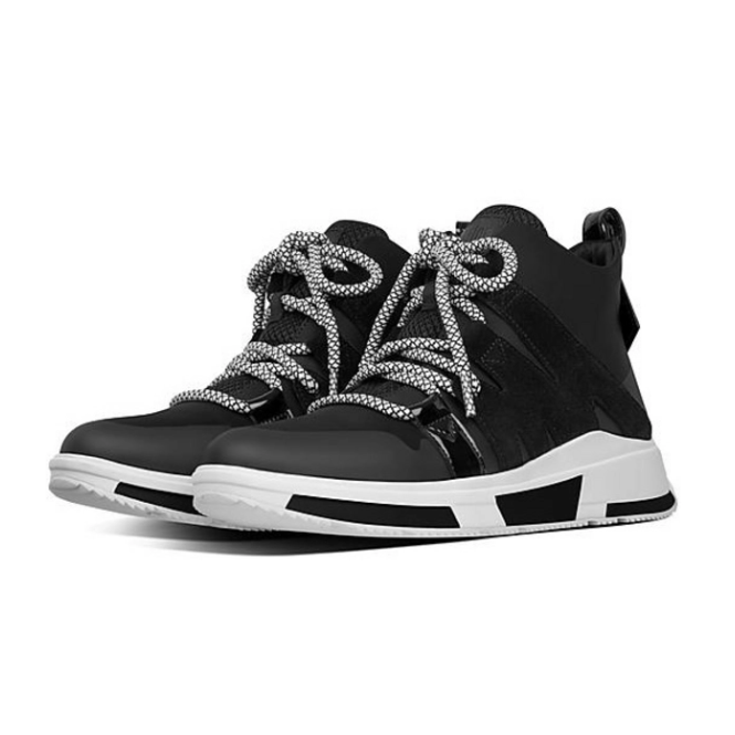 FitFlop Carita High-Top Sneaker Black