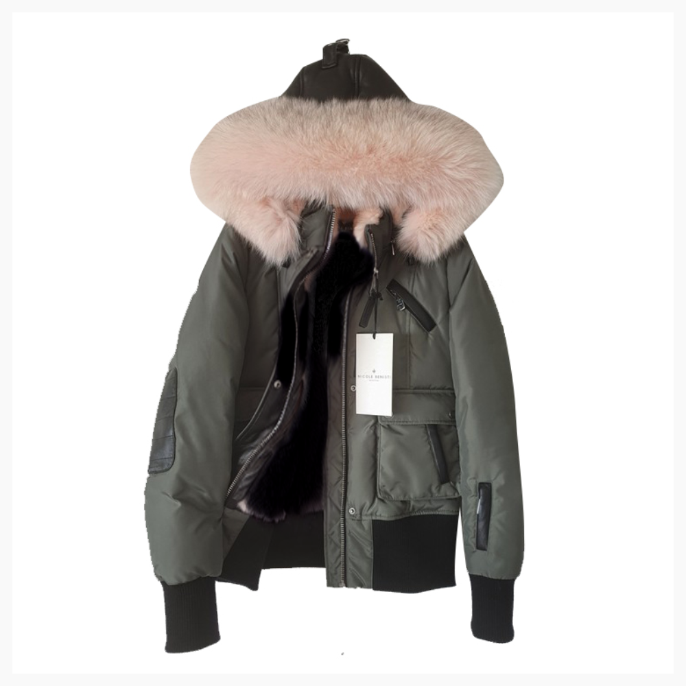 Nicole Benisti Fordham Parka, Military Dusty Rose S