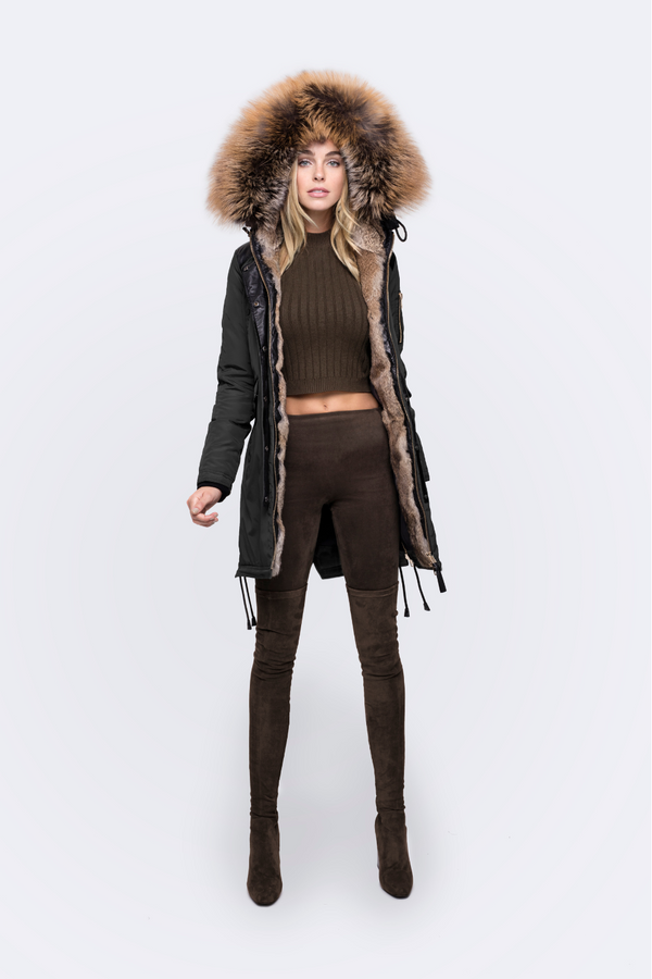Nicole Benisti Brera Parka, Black/Golden