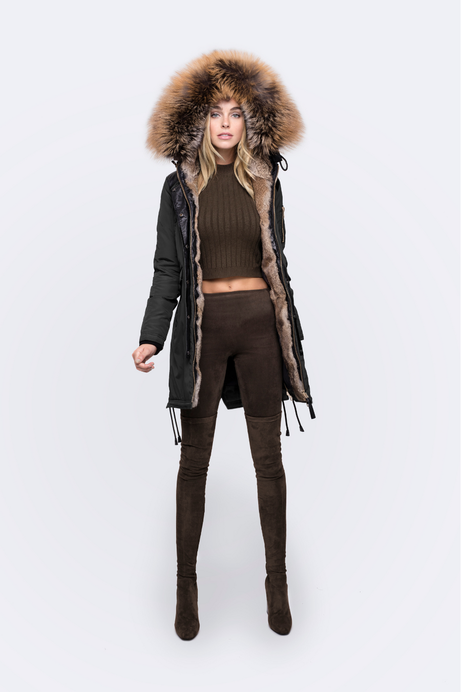 Nicole Benisti Brera Parka, Black/Golden