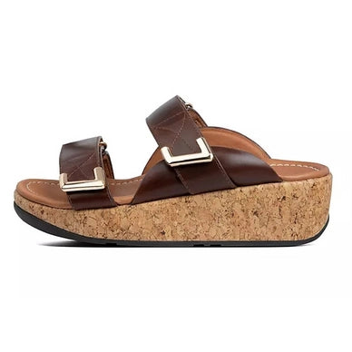 FitFlop Remi Slide - Velcro Adjustable Chocolate Brown