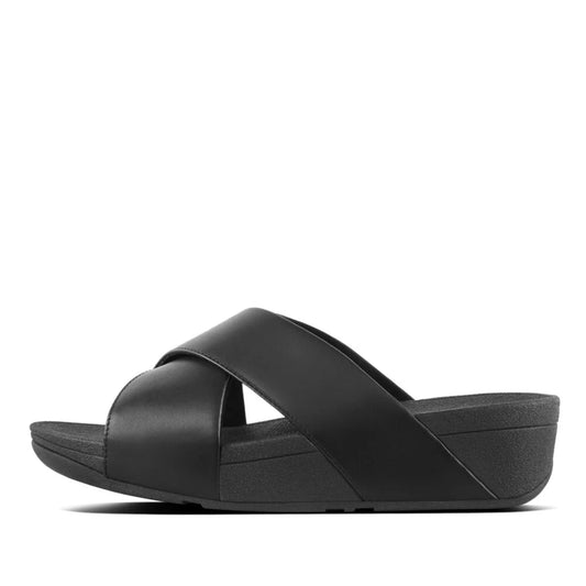 Fitflop Lulu Cross Slide Sandal Lth Black