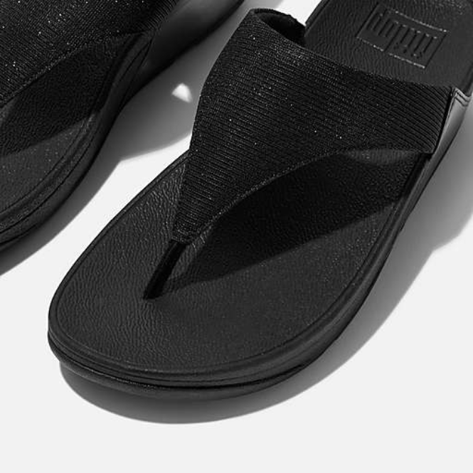 FitFlop Lulu Shimmerlux T-Post All Black 37