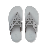 FitFlop Elora Crystal Toe Thongs Silver