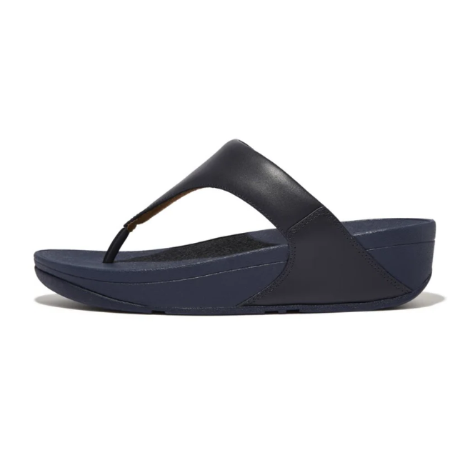 FitFlop Lulu Leather Toepost Deepest blue