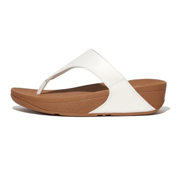 FitFlop Lulu Leather Toepost White