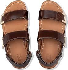 FitFlop Remi Slide - Velcro Adjustable Chocolate Brown