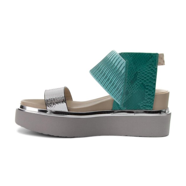 UN Rico Sandal Silver/Mint/Ivory
