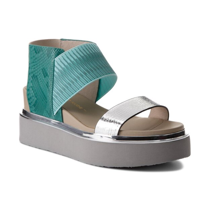 UN Rico Sandal Silver/Mint/Ivory
